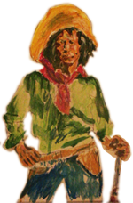 Kay Little, Sr. in the typical uniform of the buffalo solider